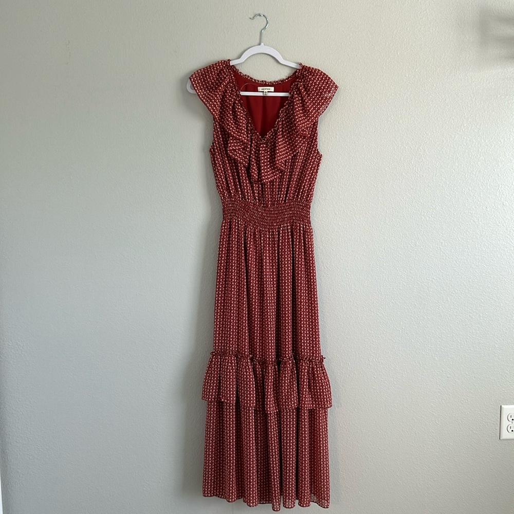 Flowy long fall dress
